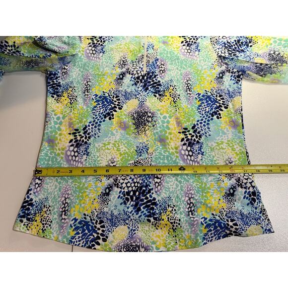 IBKUL Women 1/4 Zip Pullover Blue Shirt Sz M Long Sleeve Mesh UPF 50 Cooling - Picture 9 of 12